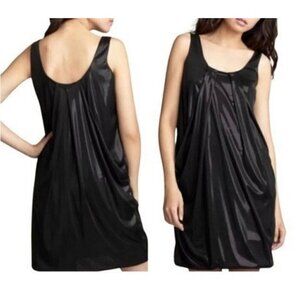 DIANE von FURSTENBERG DVF Lesley Black Liquid Jersey Sleeveless Shift Dress